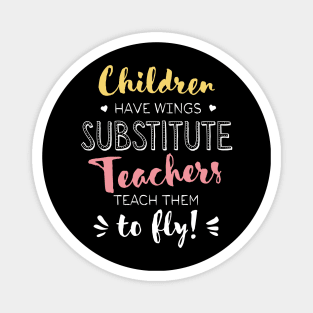 Substitute Teacher Gifts - Beautiful Wings Quote Magnet